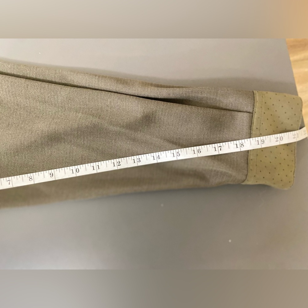 Vintage CREME DE SILK Olive Green Button Down Men's shirt size Large.excellent - Picture 9 of 13